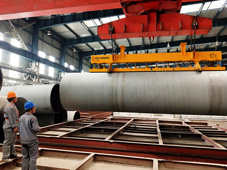 鑄管生產企業都在用什么起吊工具？電永磁吊！