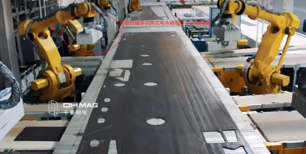 千豪磁電-視比特聯合產線小件分揀模塊